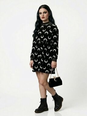 Black Friday La Luna Moon Sweatshirt Dress - Small